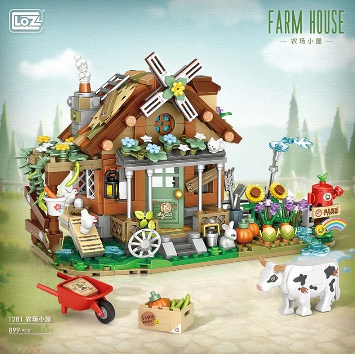 LOZ MINI Building Blocks - Farm Cottage Autumn House Ranch 1281 - 668 pcs - Image 1 of 3