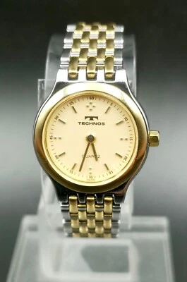 Vintage Technos Lady Quartz watch. Come with two-tones colors style. - Image 1 of 4