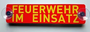 Autoschild Feuerwehr Saugnapfschild FEUERWEHR METALL Saugnapf Recheckig XL - Ffw - Bild 1 von 5