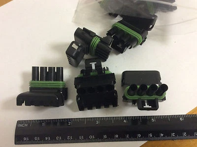 Qty (100) Delphi GM 4 Way Weather Pack Connectors, 12015797 - Image 1 of 2
