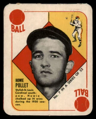 1951 Topps Red Backs #7 Howie Pollet EX+ Cardinals 567208 - Image 1 of 2