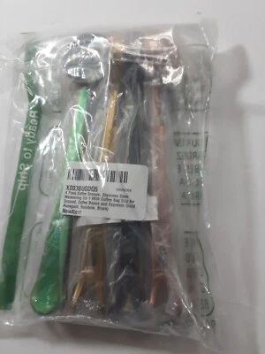Pack de 4 cucharas de café, acero inoxidable medición 2 en 1 con clip para bolsa de café Foto 1 de 2