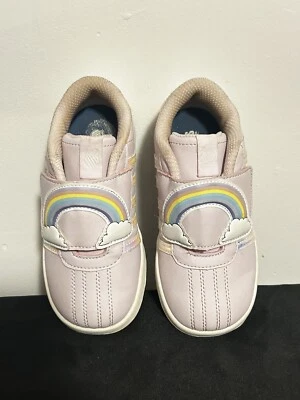 K-Swiss Infant Size 9 Shoes Low Baby Pink Rainbow Clouds - Image 1 of 4