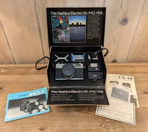 Yashica Electro 35 MG-1 Camera Kit With Flash And Original Box - Picture 1 of 16