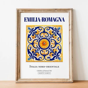 Emilia-Romagna Tile Print | Italian Decorative Tile Wall Art - Picture 1 of 10