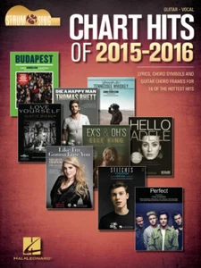 Chart Hits Of 2015-2016 Stapleton Bieber Adele One Direction Strum Guitar Book - Picture 1 of 1