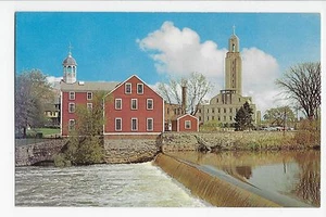 Cartolina d'epoca Pawtucket RI Rhode Island Slater Mill municipio - Foto 1 di 4