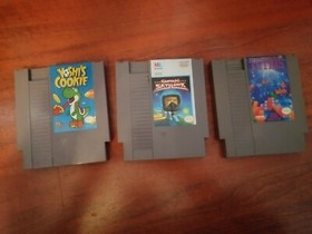 NES Nintendo Video Games Lot- Yoshi's Cookie Yoshies, Captain Sky Hawk, Tetris