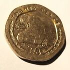 1997 TWENTY PENCE COIN ISLE OF MAN.QUEEN ELIZABETH & OTHER SIDE  ROW CARS