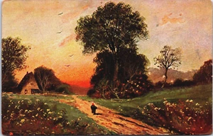 Beautiful Landscape Art Nature Vintage Postcard B230 - Picture 1 of 2