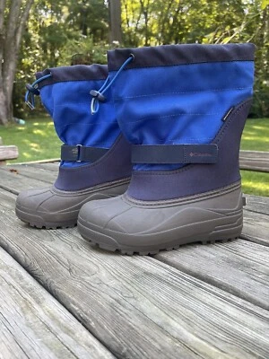 Columbia BY1326-484 Juvenil Invierno PAC Botas Talla 4 Azul Impermeable Aislado Foto 1 de 4