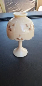 Vintage Westmoreland Almond Custard Hand Painted Fairy Lamp Signed - Picture 1 of 3