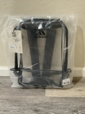 ADIDAS CLEAR 17.5 英寸 GYM 学校背包 100% TPU 袋黑色 19L PVC — 第 1/4 张图片