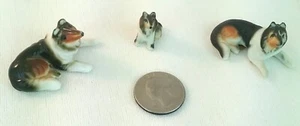 Vintage Miniature Porcelain Lassie Collie Dog (1) Glossy (2) Matte - Picture 1 of 8