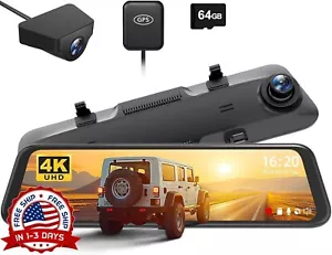 Espejo Retrovisor Con Camara De Seguridad Espia 1080P Para Auto Carros Full HD - Foto 1 di 8