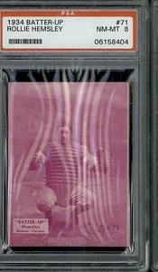 1934 Batter-Up #71 Rollie Hemsley PSA 8 - Bild 1 von 2