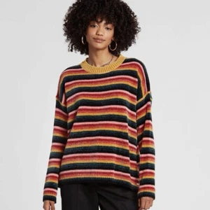 VOLCOM Women’s Striped PRISM BREAK SWEATER Size XS - Picture 1 of 9