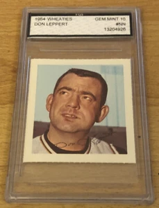 Rare 1964 Wheaties Baseball Stamps Don Leppert Stamp #NN Senators Graded FGS 10 - Picture 1 of 2