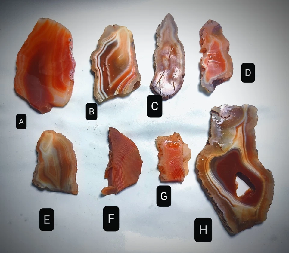 Beautiful natural sliced raw red orange onyx slabs slices , designed patterns - Image 1 of 1