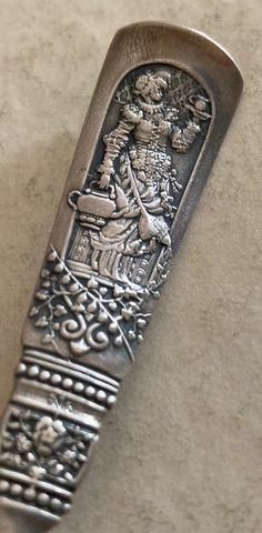 Antique Victorian Gorham Shreve co Sterling Silver teaspoon fountainebleau spoon Cover