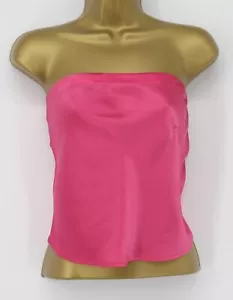REFORMATION SPRITZ STRAPLESS SILK TOP WOMENS XS PINK RRP£154 BR - Picture 1 of 5