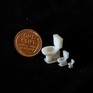 USA Made HO Scale Toilet - White - 5 Pack 870912 - Picture 1 of 4