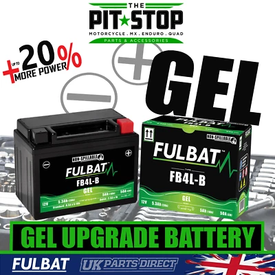 GEL UPGRADE BATTERY for Cagiva W8 125 (93-98) - YB4L - FULBAT FB4L - Image 1 of 4