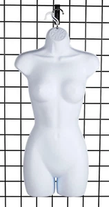 3 Exhibidores de Ropa Formas de Torso Se Adapta a Maniquí Colgante Mujer Blanco Hueco - Imagen 1 de 19