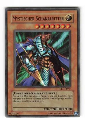 Yugioh MYSTISCHER SCHAKALRITTER , dr1-de017 Super Rare deutsch Near Mint  - Bild 1 von 2