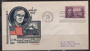 1945 Staehle First Day Cover - 3 cent Roosevelt - Picture 1 of 1