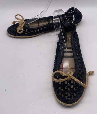 Sapatilhas de crochê pretas femininas Burberry tamanho 38 EUA 8 - Imagem 1 de 4