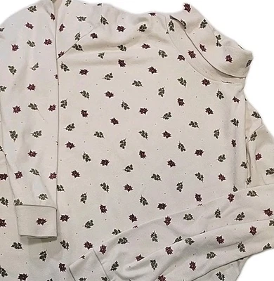 Bobbie Brooks Navidad Cuello Alto Acebo y Flor de Pascua XL Foto 1 de 4