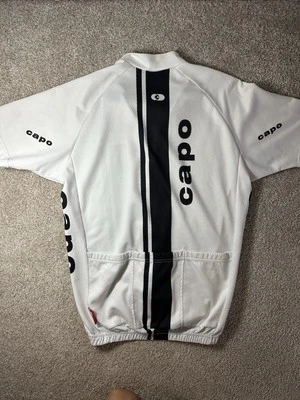 Men’s White Large Capo Full Zip Cycling Jersey - Image 1 of 4