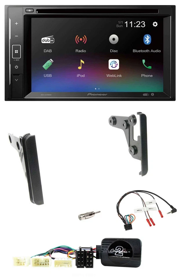 Pioneer Bluetooth Lenkrad USB 2DIN DAB DVD Autoradio für Toyota RAV 4 2001-2005 - Bild 1 von 4