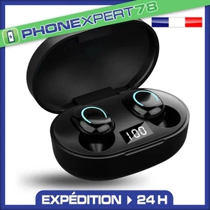 ÉCOUTEURS BLUETOOTH SANS FILS SPORT SAMSUNG IPHONE MAINS LIBRE OREILLETTE NOIR - Imagen 1 de 6