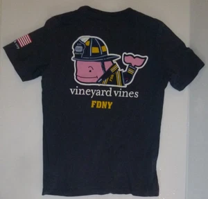 Vineyard Vines Boys' NYC FDNY Navy Blue Short Sleeve T-Shirt Size S (8-10) - Picture 1 of 7