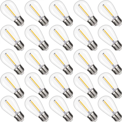 S14 Replacement LED Light Bulbs, Shatterproof & Waterproof 1W S14 LED Bulbs, Out - Image 1 of 4