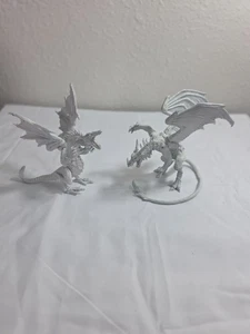 Lot of 2 Dungeons & Dragons Pewter Dragons Primed JD1060 - Picture 1 of 8