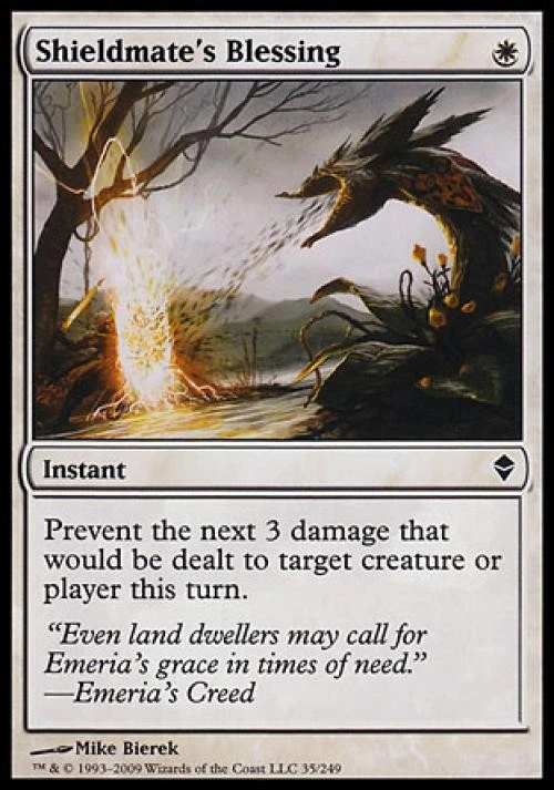 Shieldmate's Blessing -Foil Medium Play MTG Zendikar - Image 1 of 1