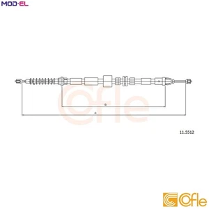 CABLE PULL PARKING BRAKE 11.5512 FOR FORD MONDEO/III/Clipper/Turnier CHBA 1.8L - Picture 1 of 11