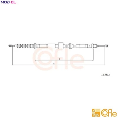 CABLE PULL PARKING BRAKE 11.5512 FOR FORD MONDEO/III/Clipper/Turnier CHBA 1.8L - Image 1 of 4