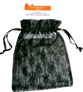 BOLSO FAVOR HALLOWEEN por CELEBRATE IT ~ Arañas ~ Cierre con cordón - Imagen 1 de 1