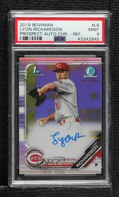 2019 Bowman Chrome Prospect Refractor /499 Lyon Richardson PSA 9 MINT Auto - Image 1 of 2