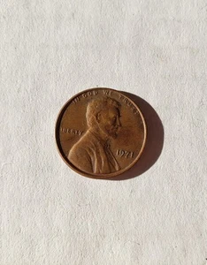 RARE 1971 No Mint Mark Lincoln Memorial Penny L on The Rim Error  - Picture 1 of 5