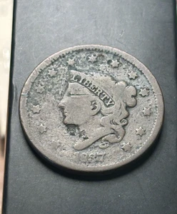 1837 U.S. Coronet Head Large Cent - FREE SHIPPING - Picture 1 of 5