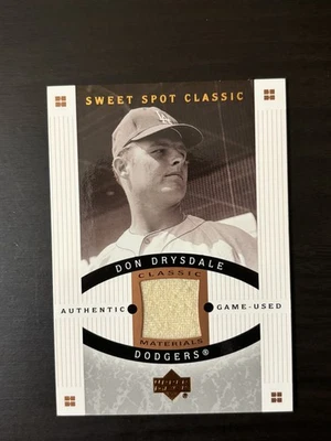 Don Drysdale 2005 UD Sweet Spot Classic Materials Relic #CM-DD GU Jersey HOF - Imagem 1 de 2