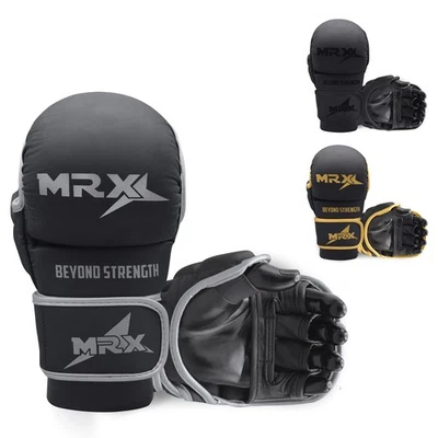 Guantes de agarre protectores profesionales MRX MMA 7 OZ entrenamiento de Muay Thai kickb... Foto 1 de 4