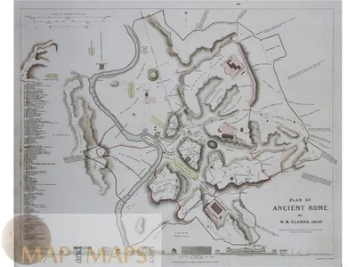Ancient Rome Antique Plan – SDUK Baldwin & Cradock 1830 – Roman Monuments - Image 1 of 4