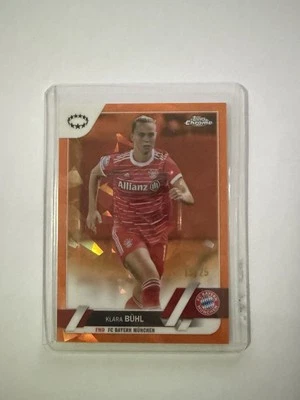 Klara Buhl - Orange /25 - 2023 Topps Chrome Sapphire Women's Champions League - Image 1 of 2