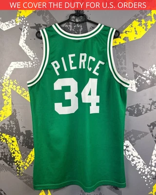 皮尔斯·波士顿凯尔特人队复古球衣 NBA 篮球衬衫冠军男式 XL ig93 — 第 1/4 张图片